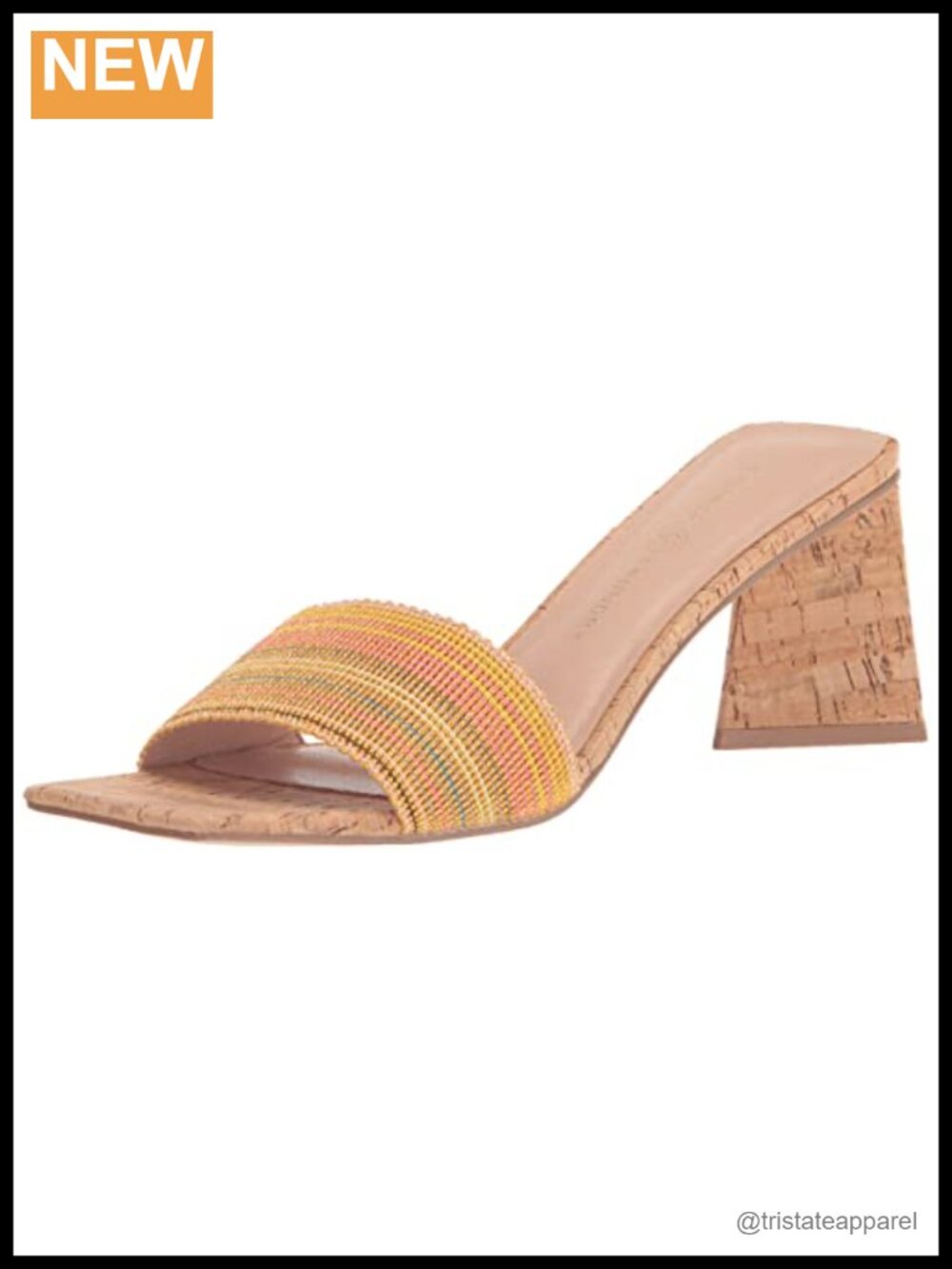 Chinese Laundry Yuna Slide Sandals Block Heel Square Toe Ankle Strap Casual